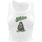 Oakland Athletics Puddy Crop Tank - Tiny Turnip