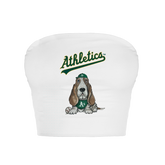 Oakland Athletics Puddy Crop Tube Top - Tiny Turnip