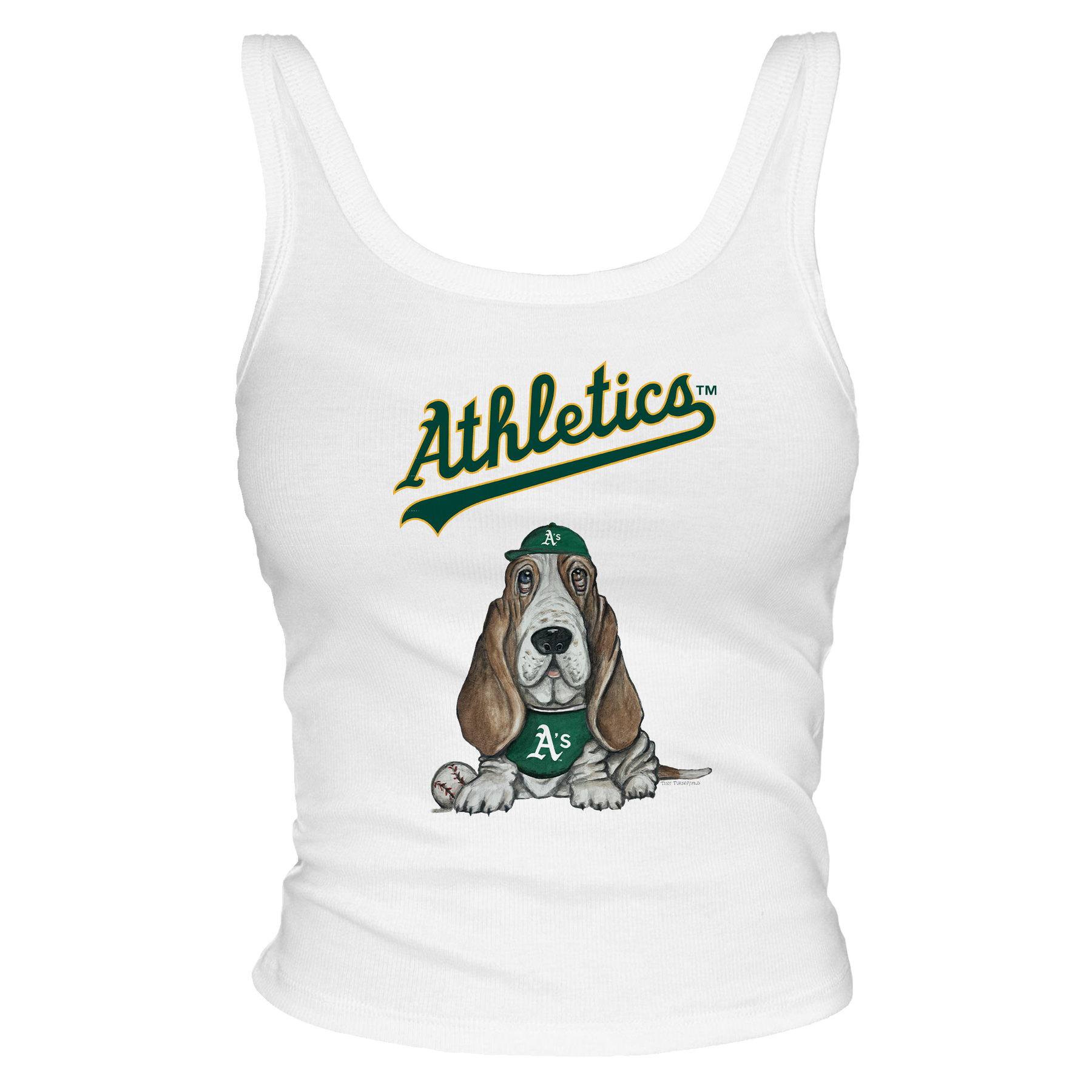 Oakland Athletics Puddy Tank - Tiny Turnip