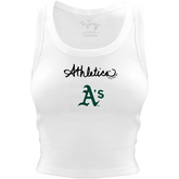 Oakland Athletics Logo Script Crop Tank - Tiny Turnip
