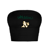 Oakland Athletics Logo Script Crop Tube Top