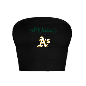 Oakland Athletics Logo Script Crop Tube Top