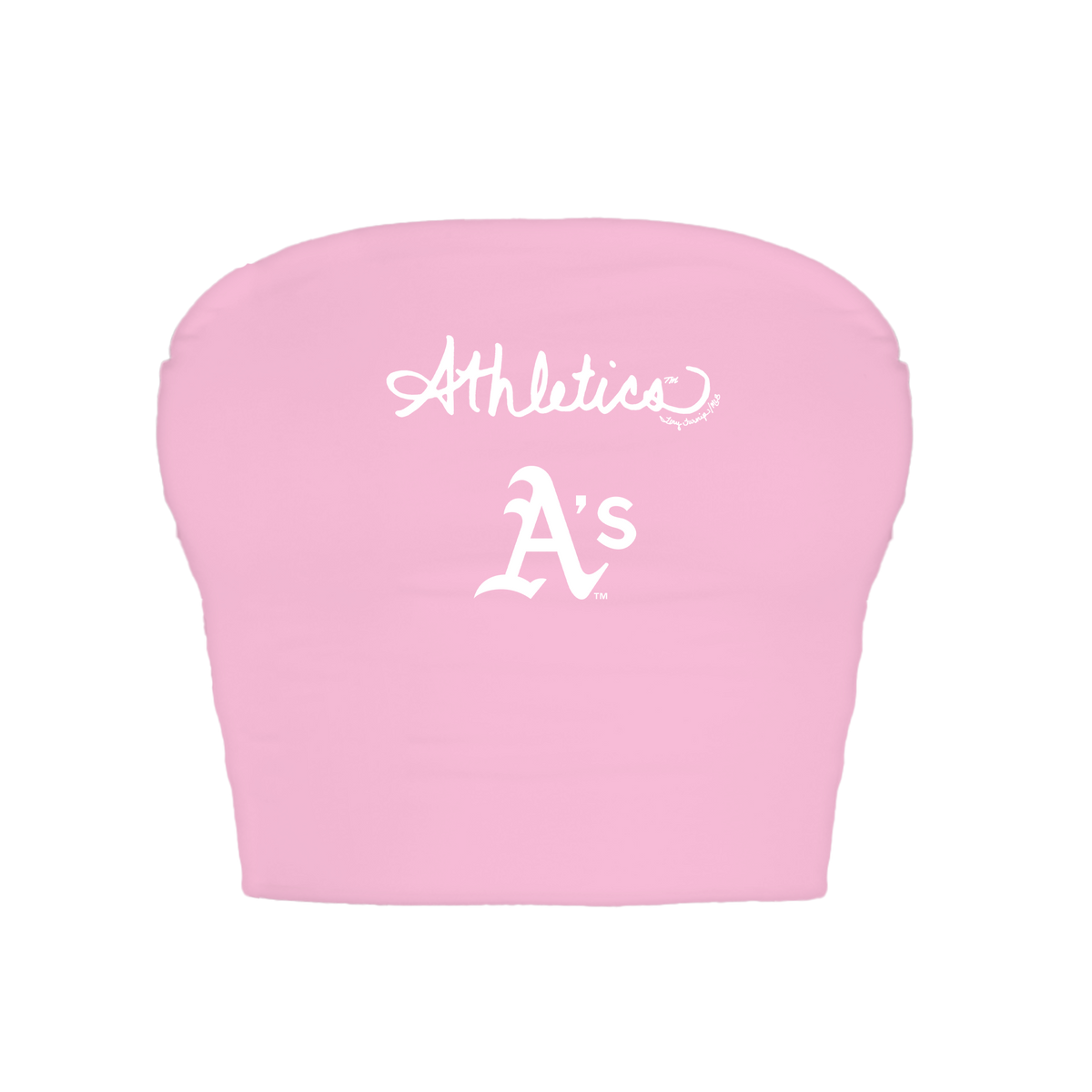 Oakland Athletics Logo Script Crop Tube Top