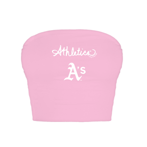 Oakland Athletics Logo Script Crop Tube Top