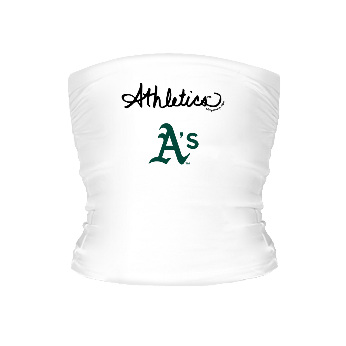 Oakland Athletics Logo Script Tube Top - Tiny Turnip