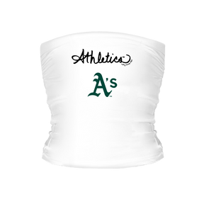 Oakland Athletics Logo Script Tube Top - Tiny Turnip