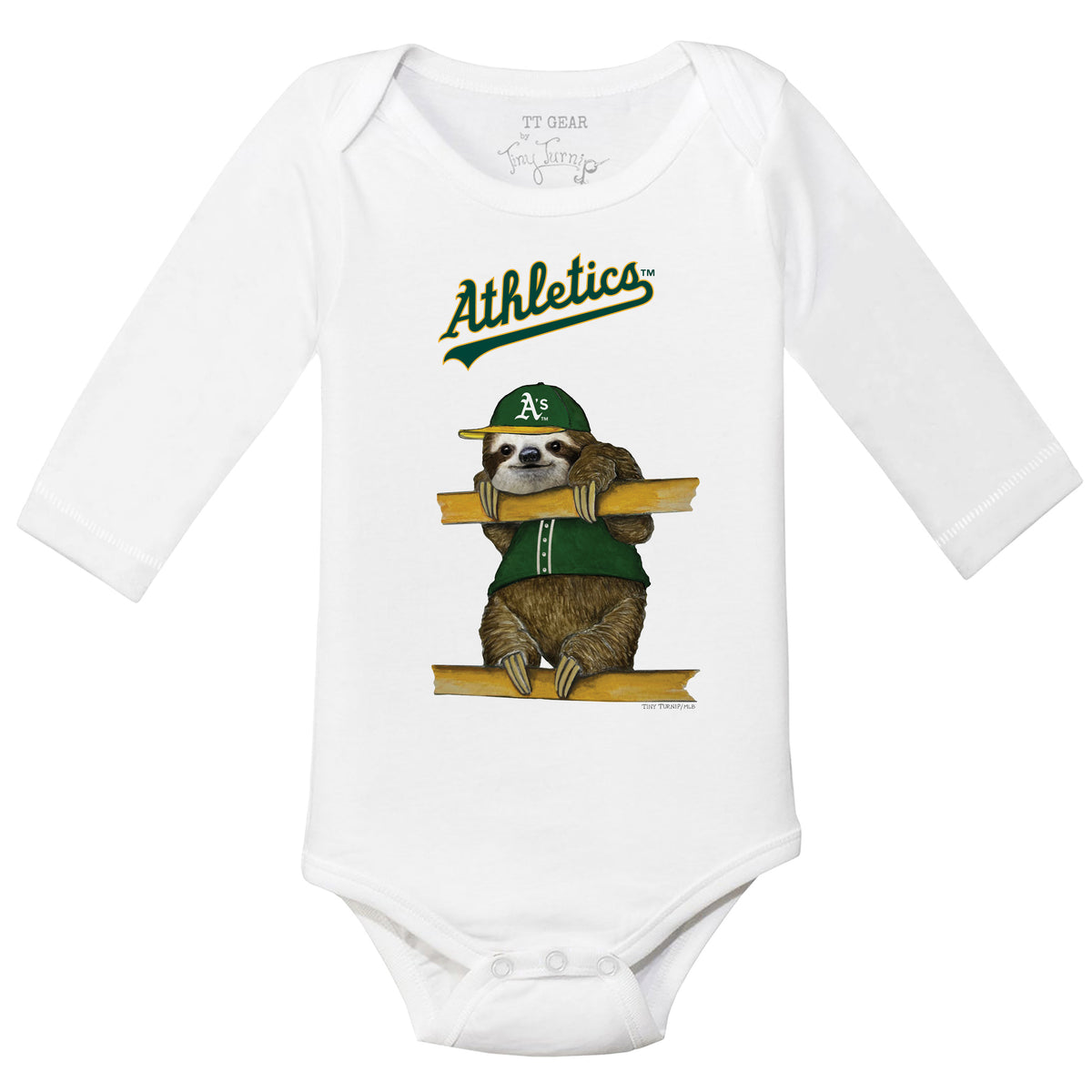 Oakland Athletics Sloth Long Sleeve Snapper