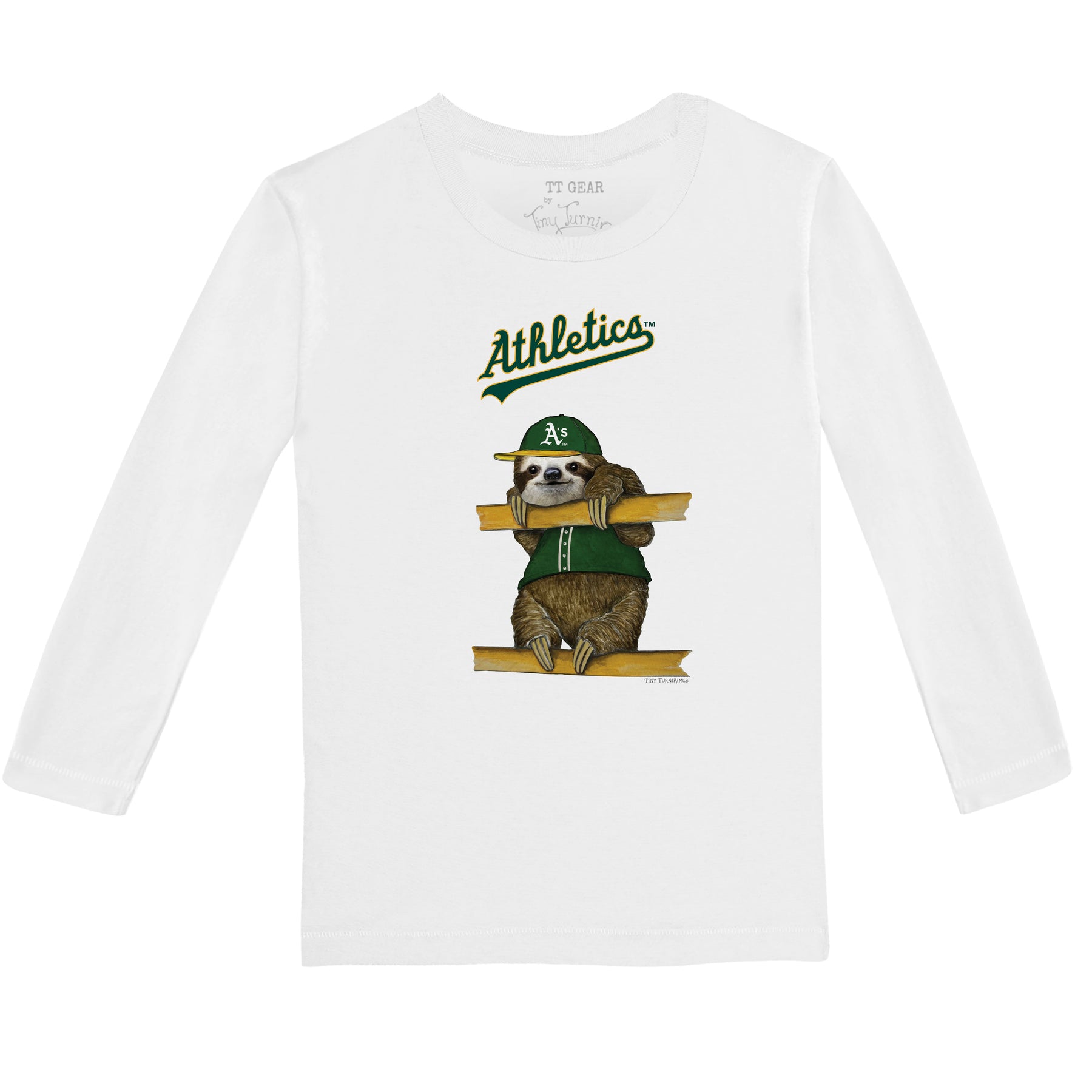 Oakland Athletics Sloth Long-Sleeve Tee Shirt