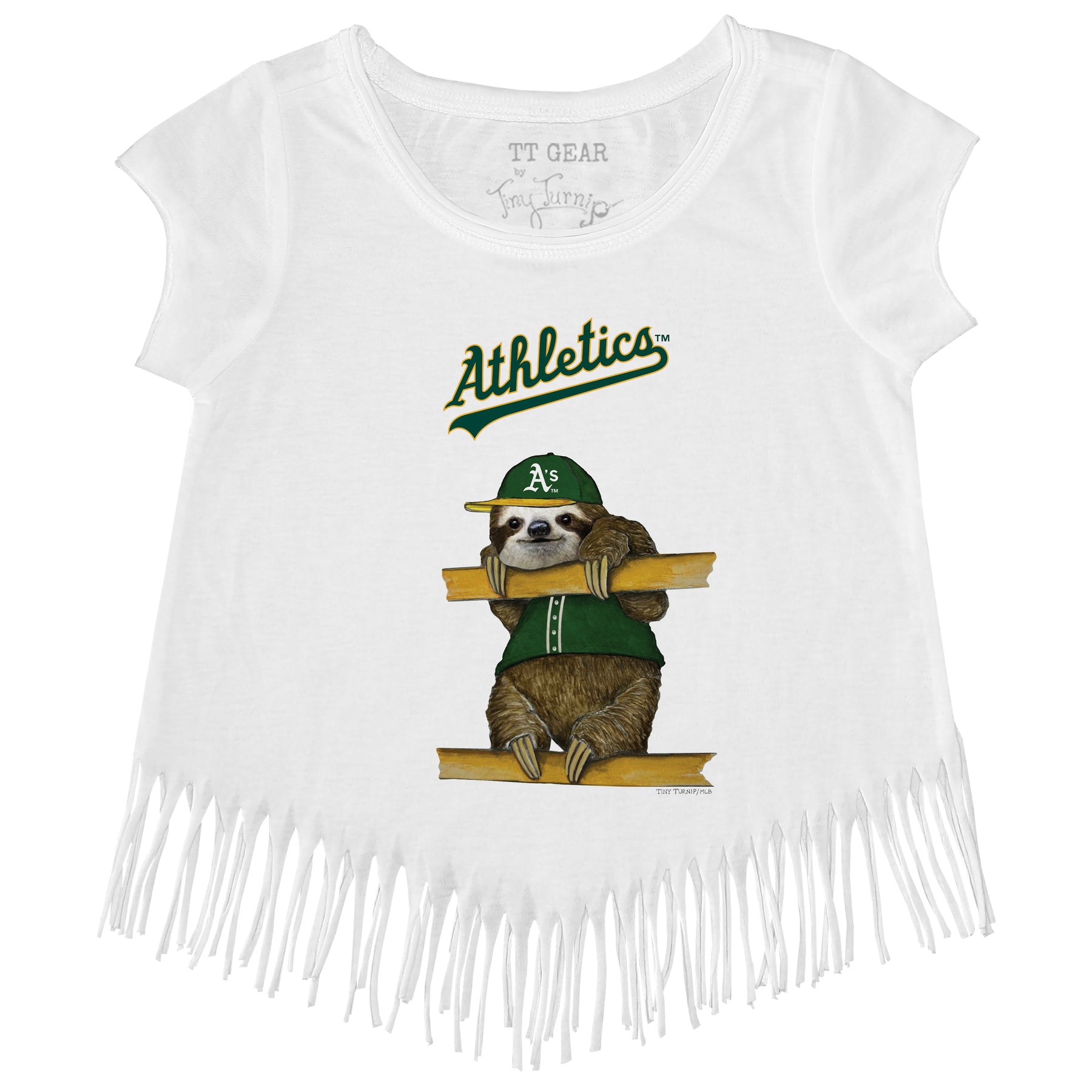 Oakland Athletics Sloth Fringe Tee