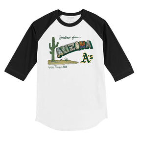 Oakland Athletics Spring Training 2025 3/4 Black Sleeve Raglan