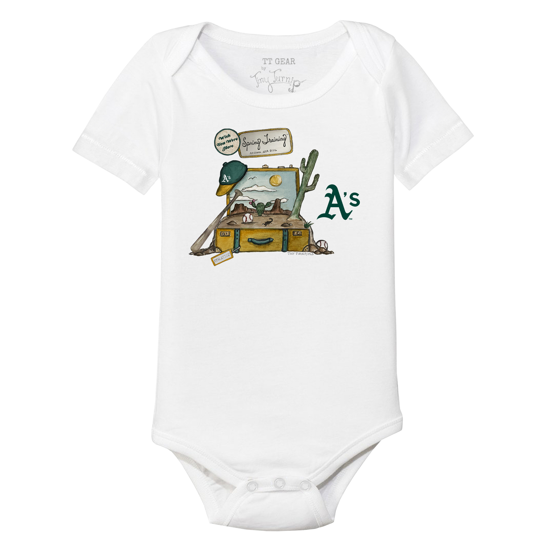 Oakland Athletics Spring Training 2026 Short Sleeve Snapper - Tiny Turnip