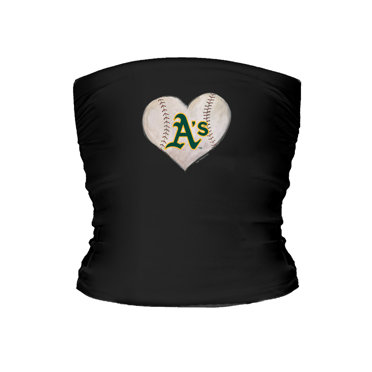 Oakland Athletics Stitched Heart Tube Top - Tiny Turnip