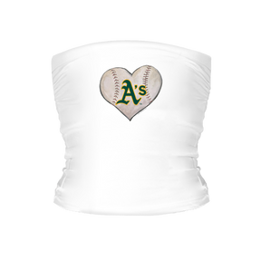 Oakland Athletics Stitched Heart Tube Top - Tiny Turnip