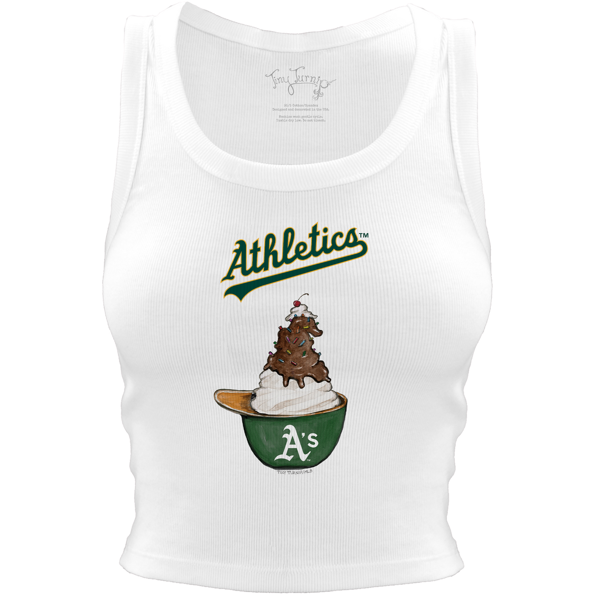 Oakland Athletics Sundae Helmet Crop Tank - Tiny Turnip