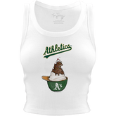 Oakland Athletics Sundae Helmet Crop Tank - Tiny Turnip