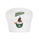 Oakland Athletics Sundae Helmet Crop Tube Top - Tiny Turnip