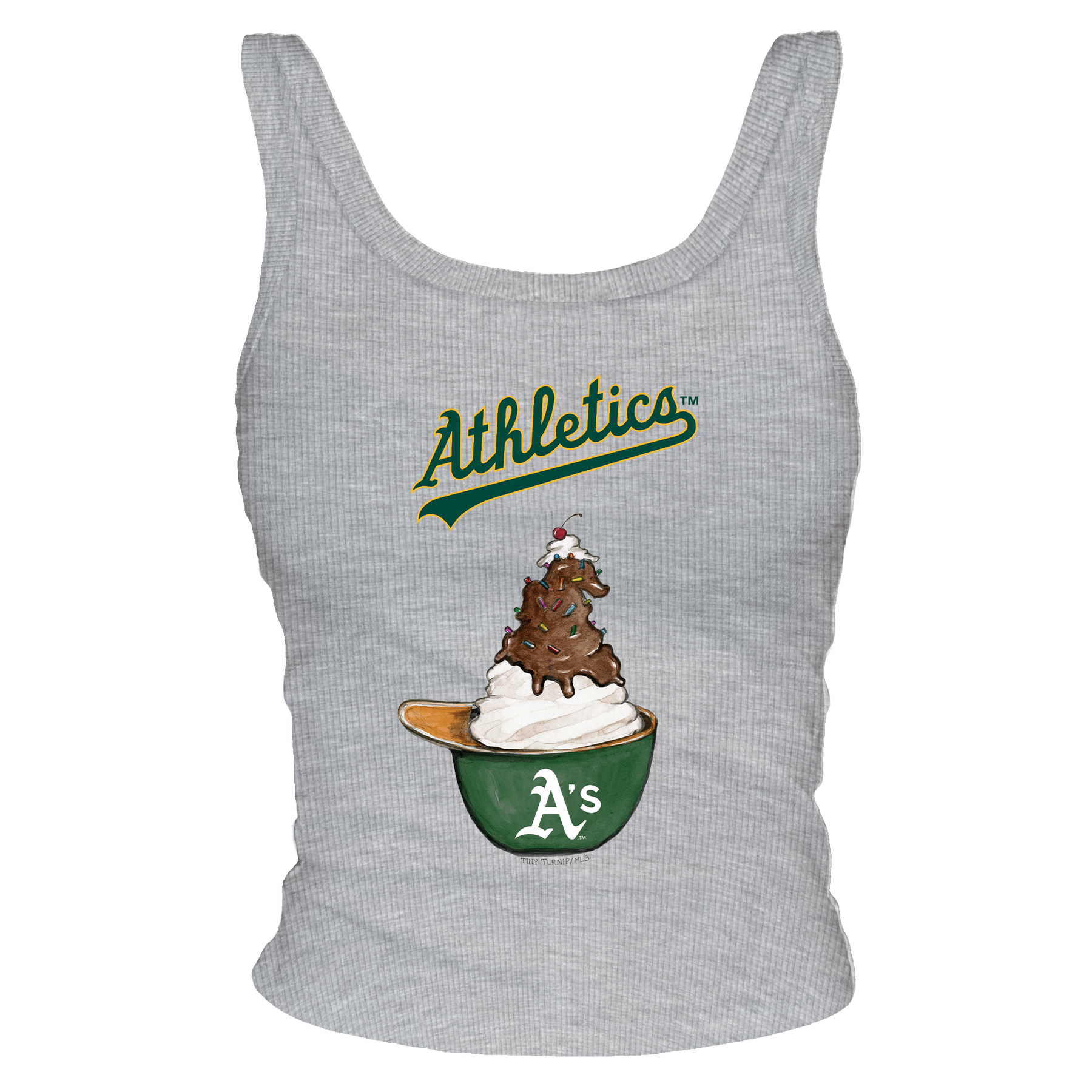 Oakland Athletics Sundae Helmet Ribbed Tank