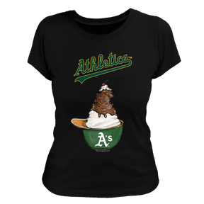 Oakland Athletics Sundae Helmet Women's Tee Shirt