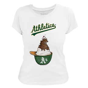 Oakland Athletics Sundae Helmet Women's Tee Shirt