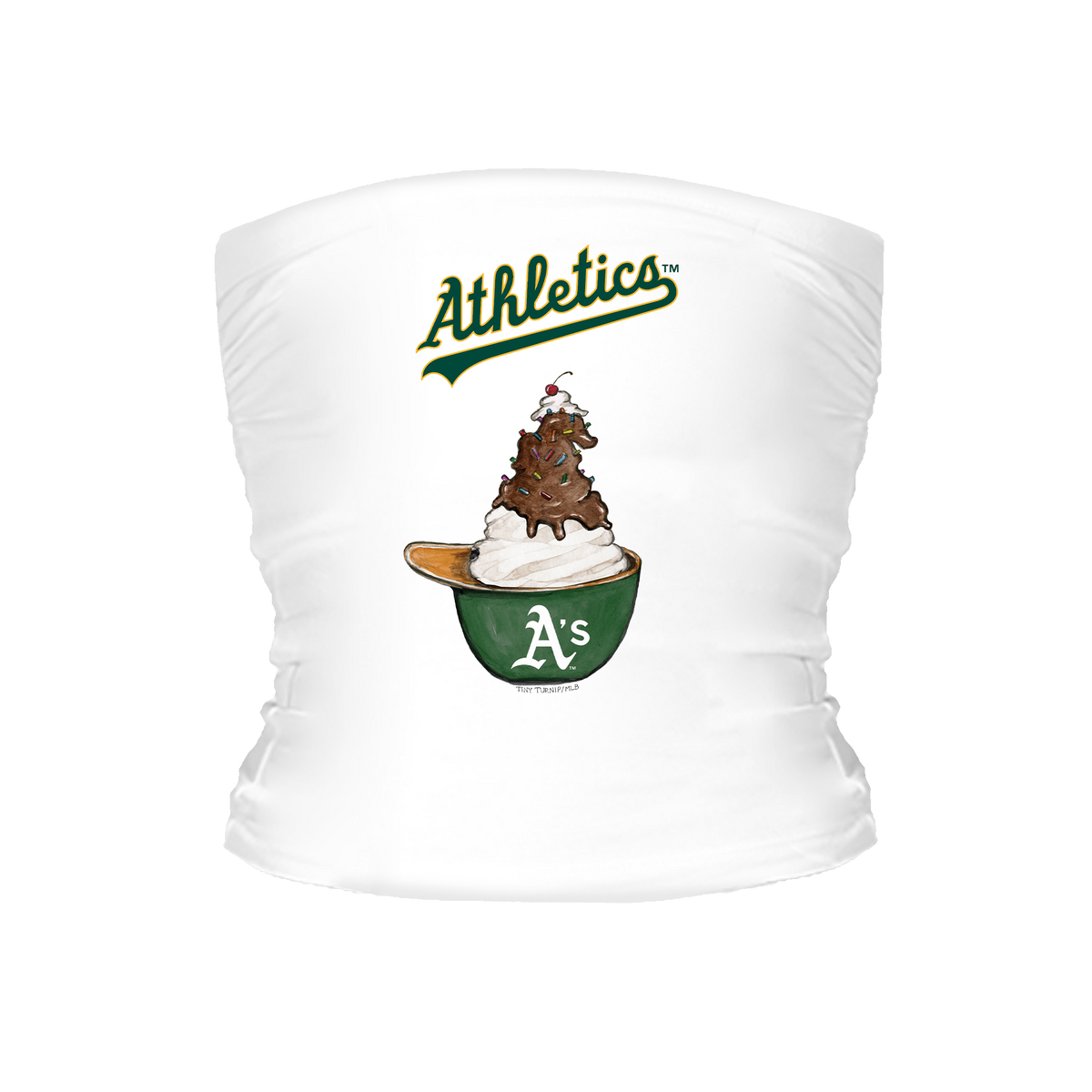 Oakland Athletics Sundae Helmet Tube Top - Tiny Turnip