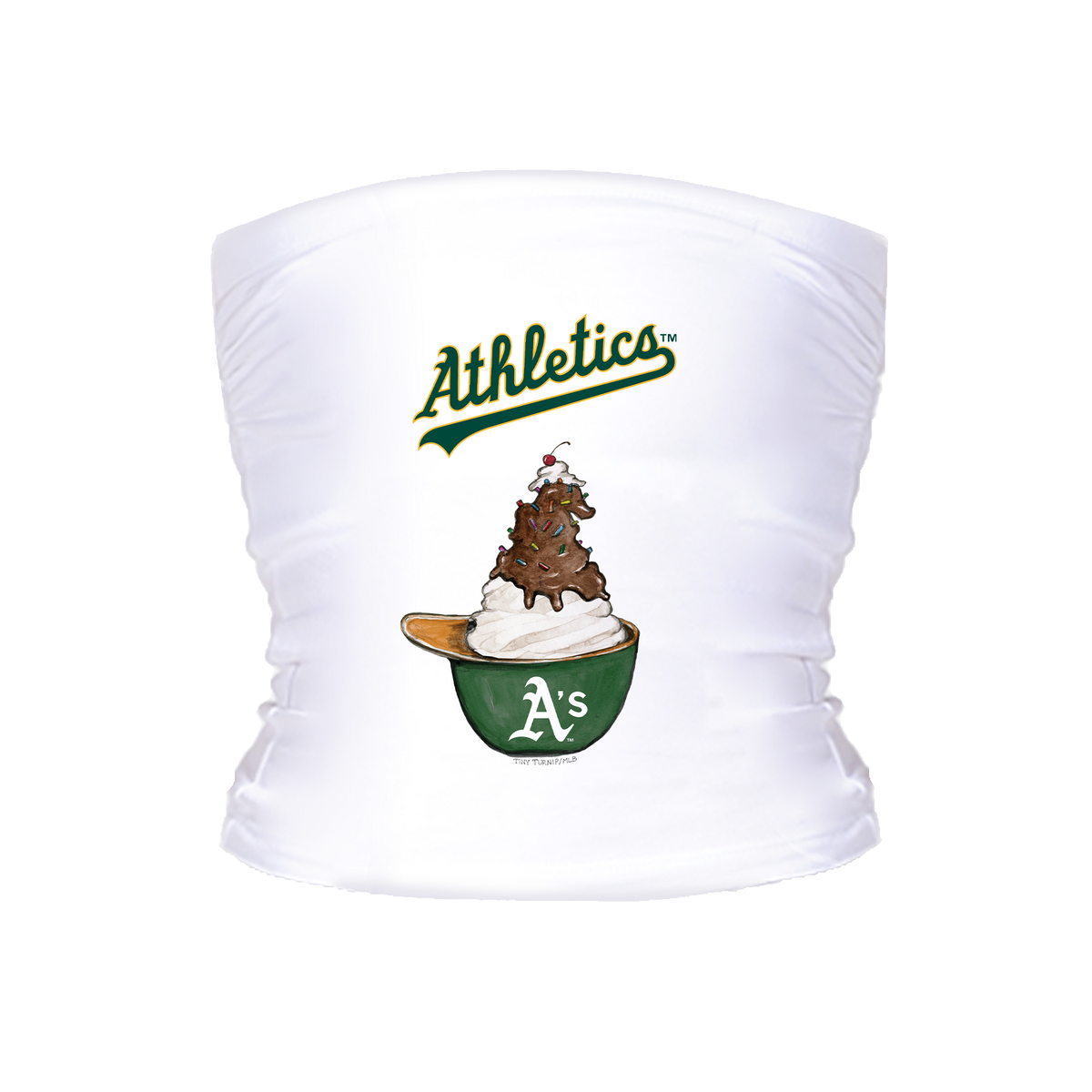 Oakland Athletics Sundae Helmet Crop Tube Top