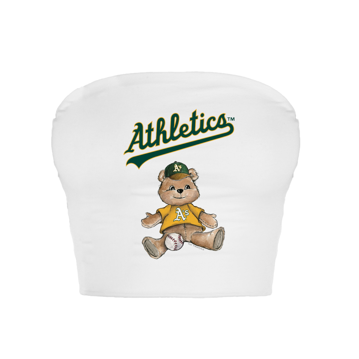 Oakland Athletics Teddy Crop Tube Top