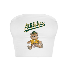 Oakland Athletics Teddy Crop Tube Top - Tiny Turnip