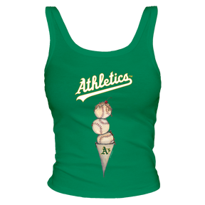 Oakland Athletics Triple Scoop Ribbed Tank