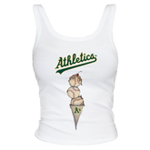Oakland Athletics Triple Scoop Ribbed Tank - Tiny Turnip