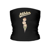 Oakland Athletics Triple Scoop Tube Top - Tiny Turnip