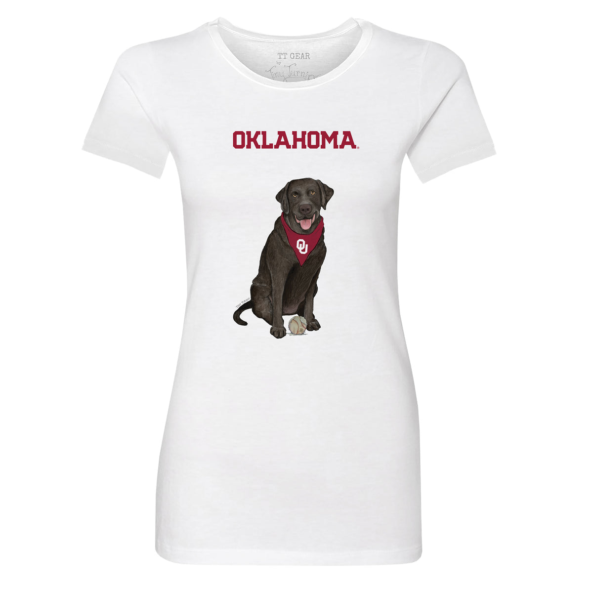 Oklahoma Sooners Black Labrador Retriever Tee Shirt