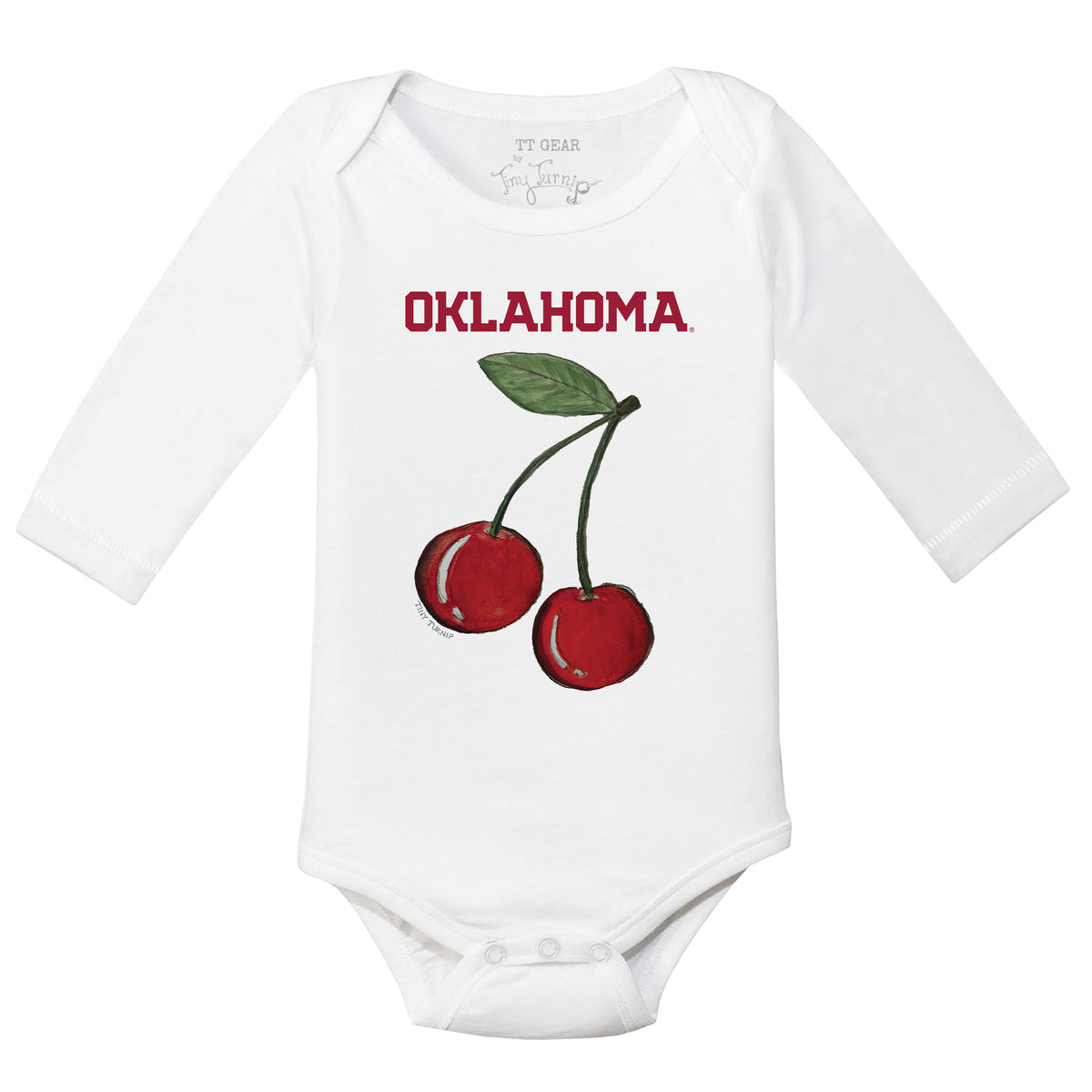 Oklahoma Sooners Cherries Long Sleeve Snapper