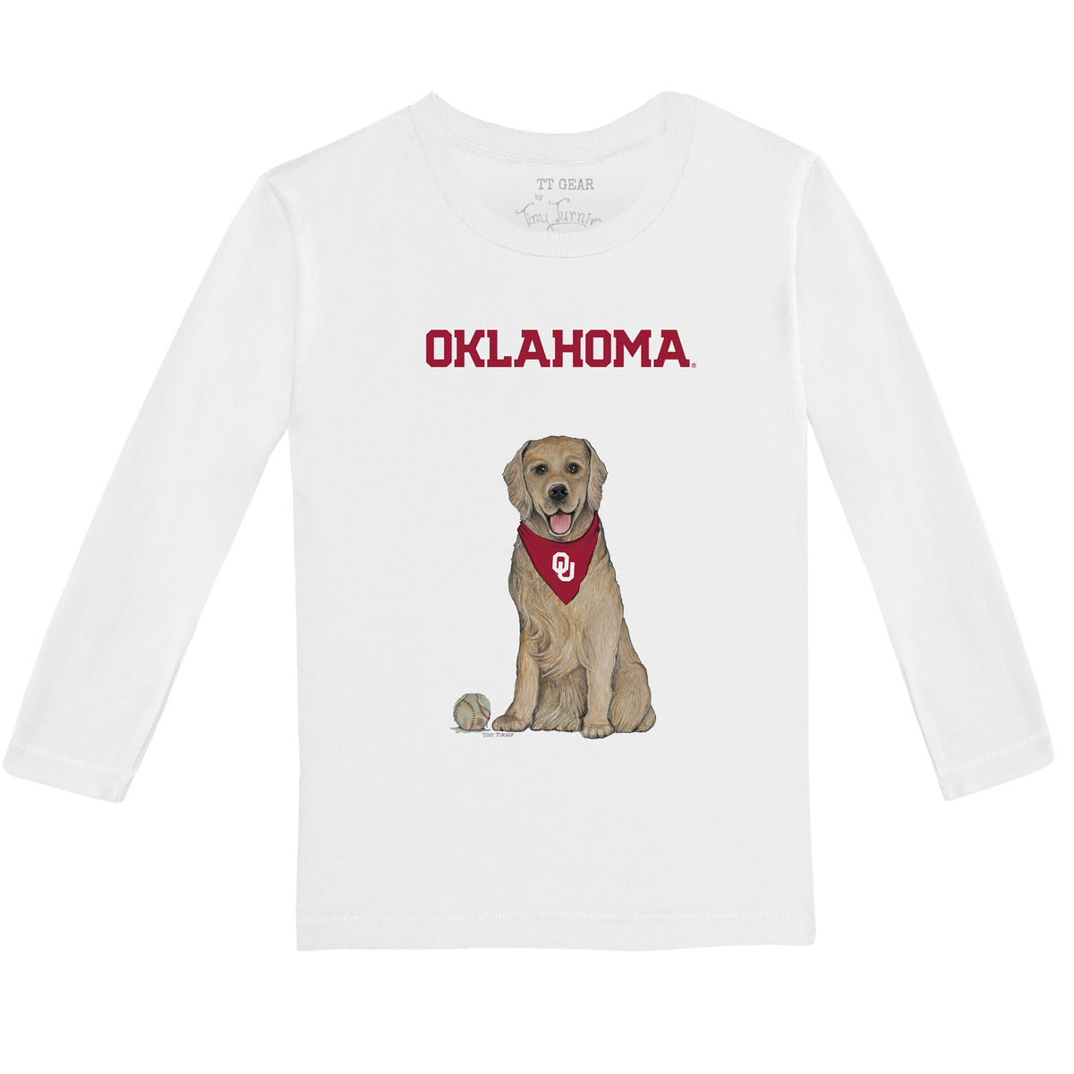 Oklahoma Sooners Golden Retriever Long-Sleeve Tee Shirt