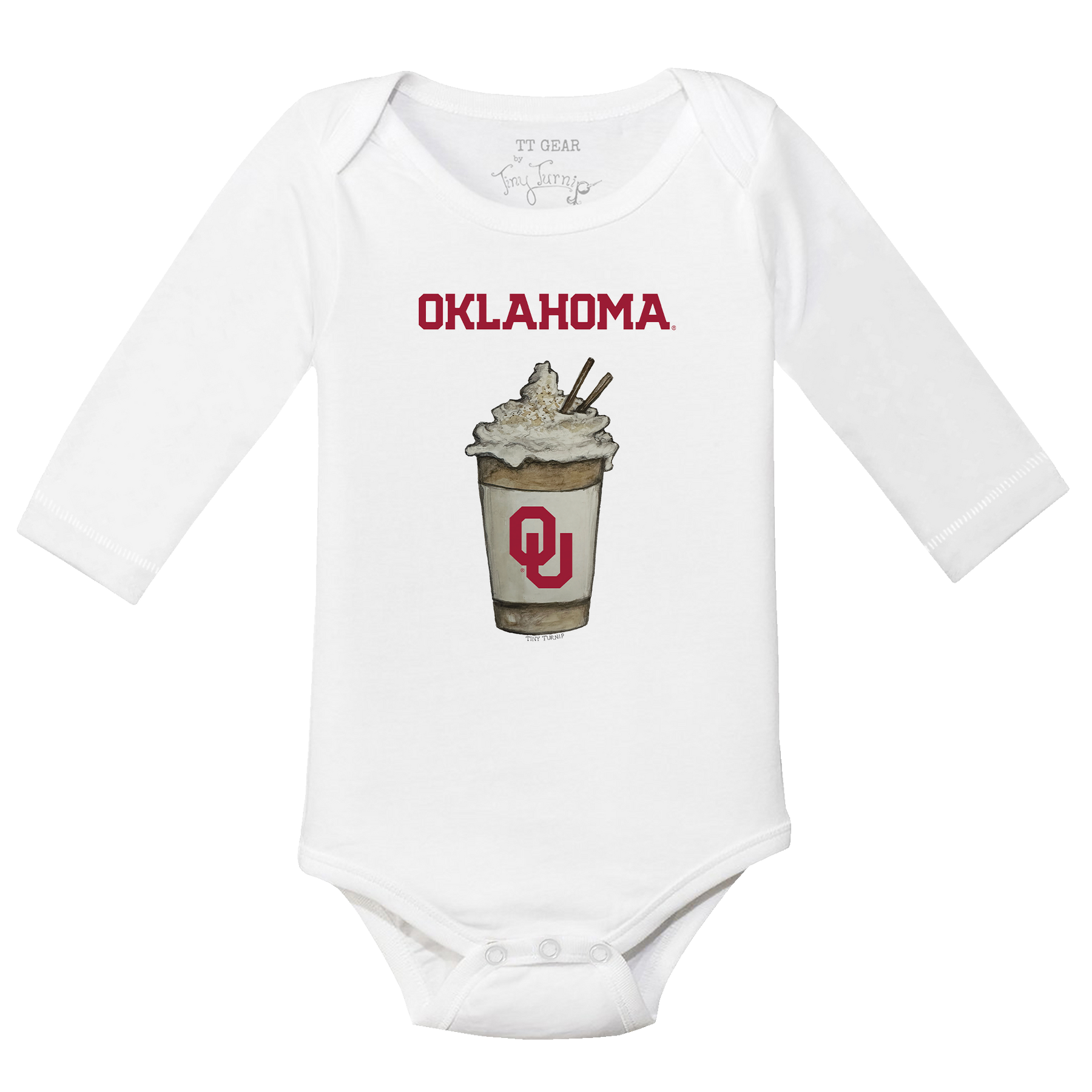 Oklahoma Sooners Latte Long Sleeve Snapper