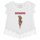 Oklahoma Sooners Football Triple Scoop Fringe Tee