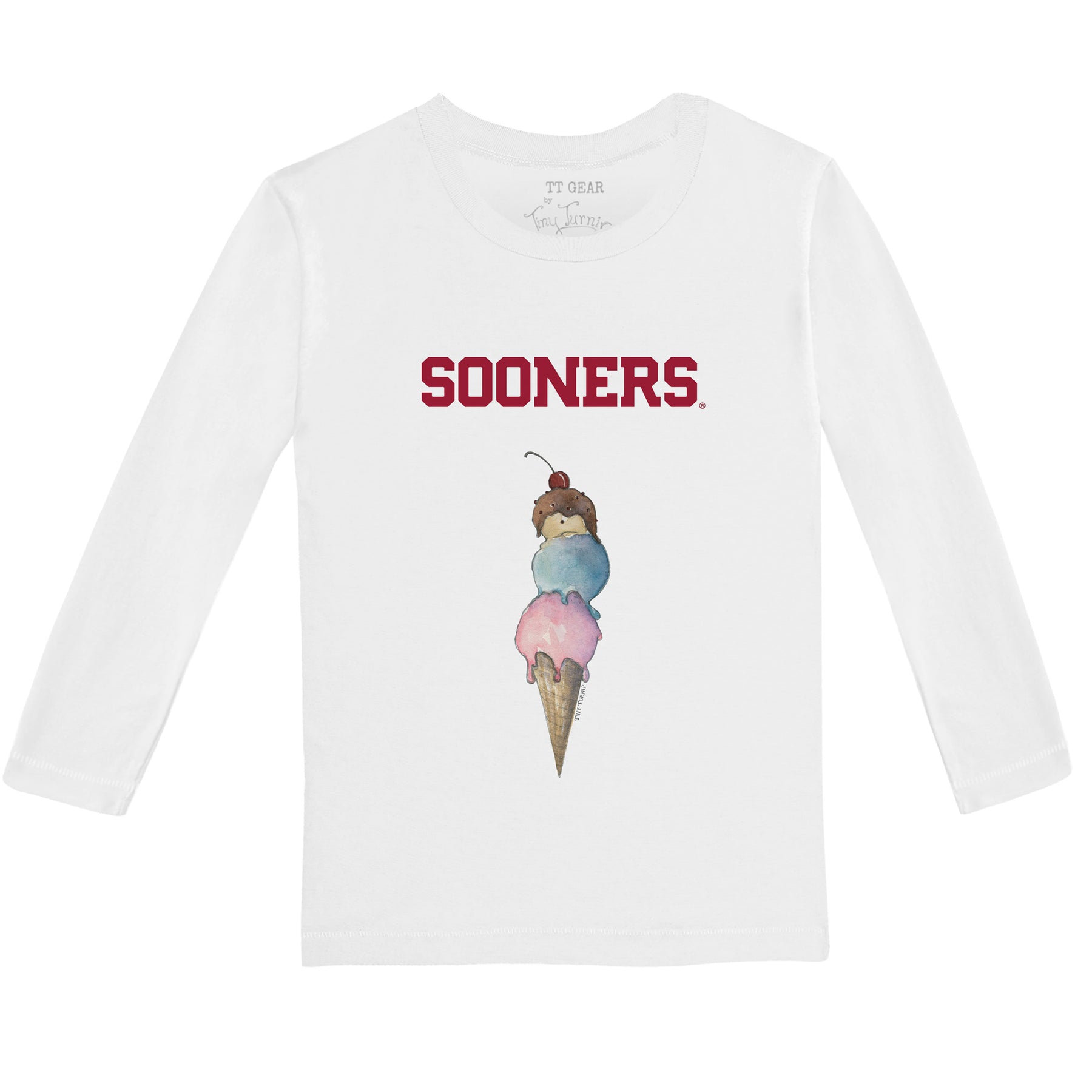 Oklahoma Sooners Triple Scoop Long-Sleeve Tee Shirt