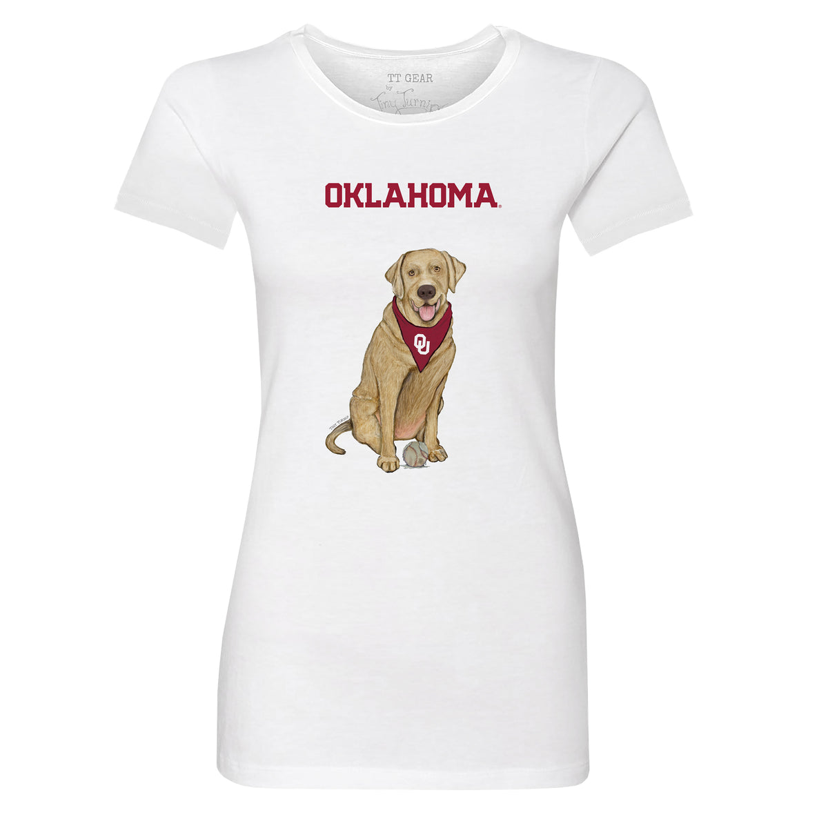 Oklahoma Sooners Yellow Labrador Retriever Tee Shirt