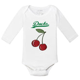 Oregon Ducks Cherries Long Sleeve Snapper