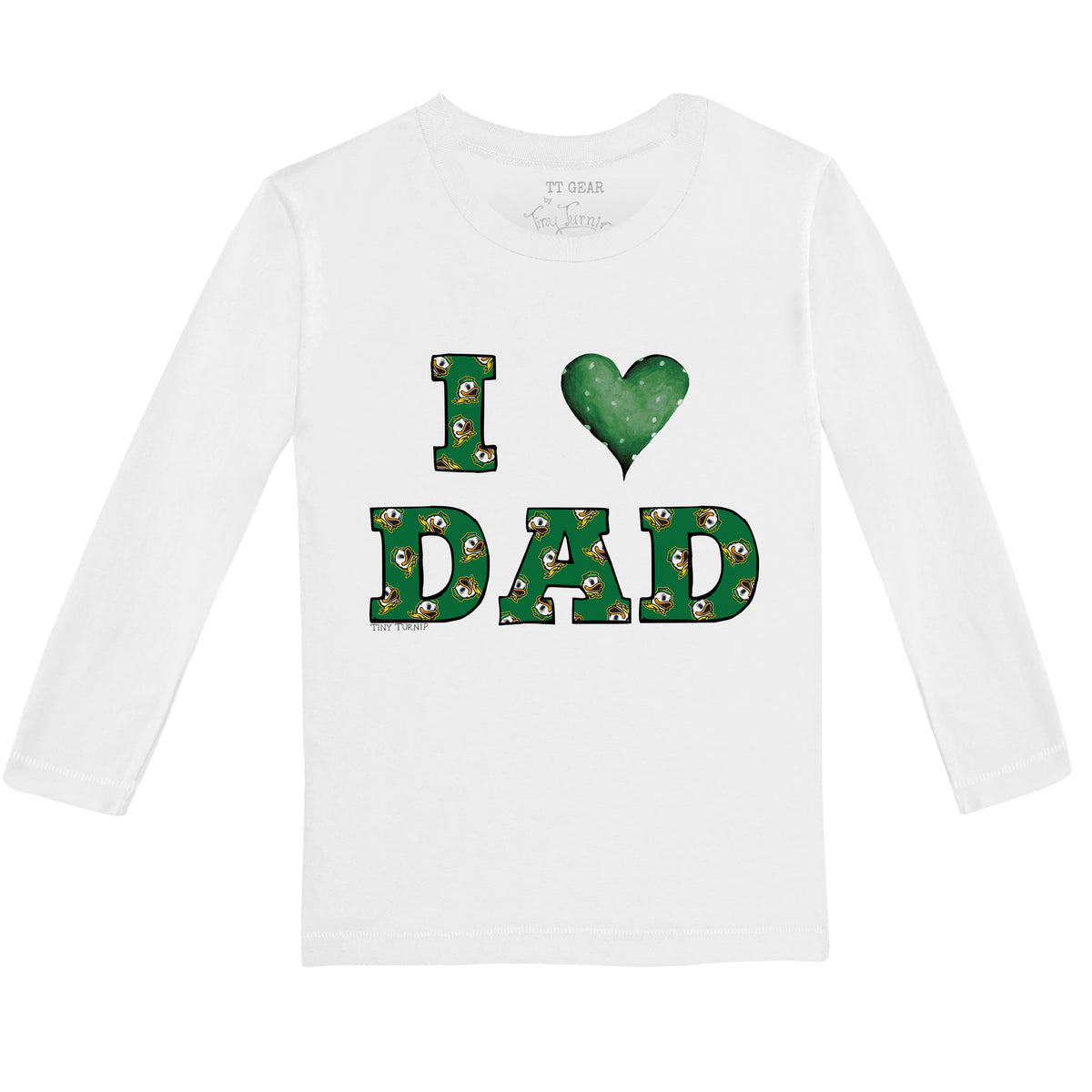 Oregon Ducks I Love Dad Long-Sleeve Tee Shirt