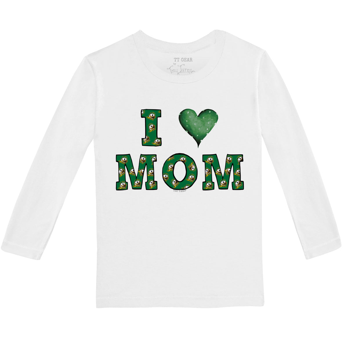 Oregon Ducks I Love Mom Long-Sleeve Tee Shirt
