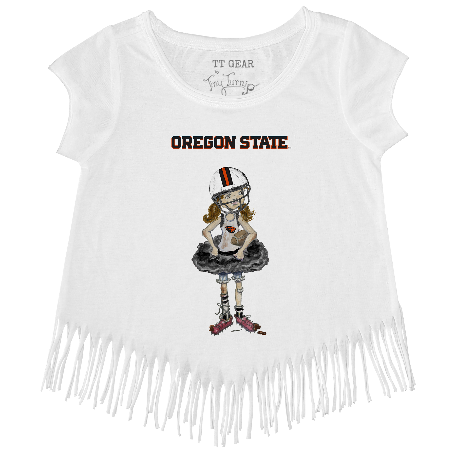 Oregon State Beavers Babes Fringe Tee