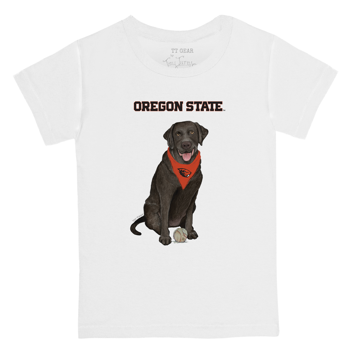 Oregon State Beavers Black Labrador Retriever Kid's Tee Shirt