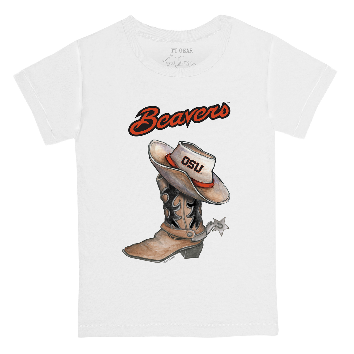 Oregon State Beavers Cowboy Boot Kid's Tee Shirt