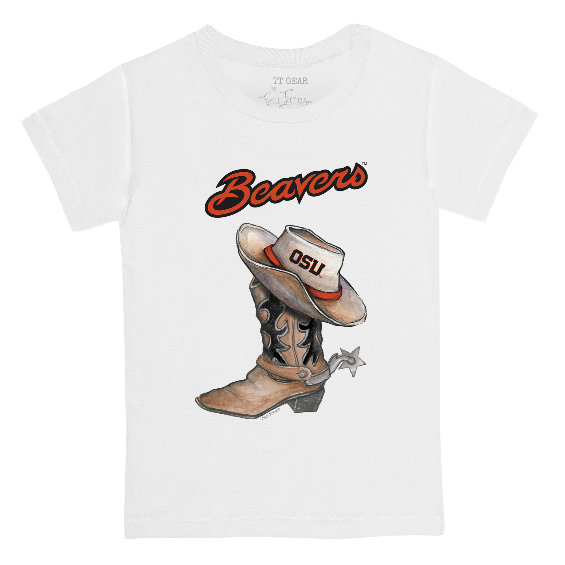 Oregon State Beavers Cowboy Boot Kid's Tee Shirt