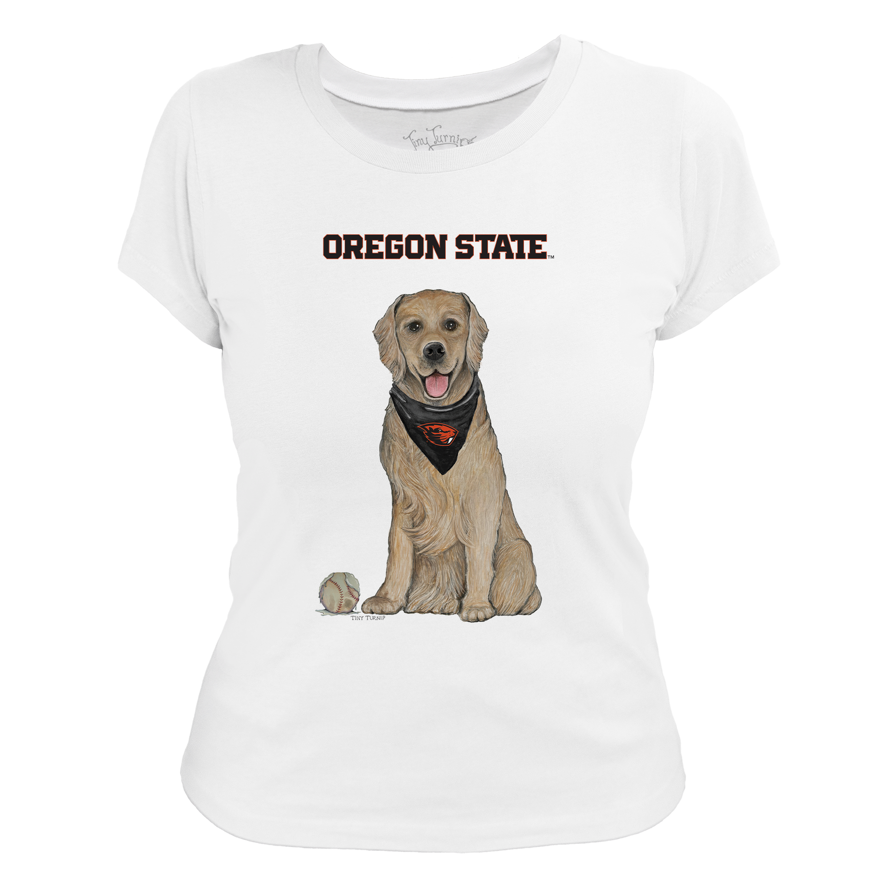 Oregon State Beavers Golden Retriever Women's Tee Shirt