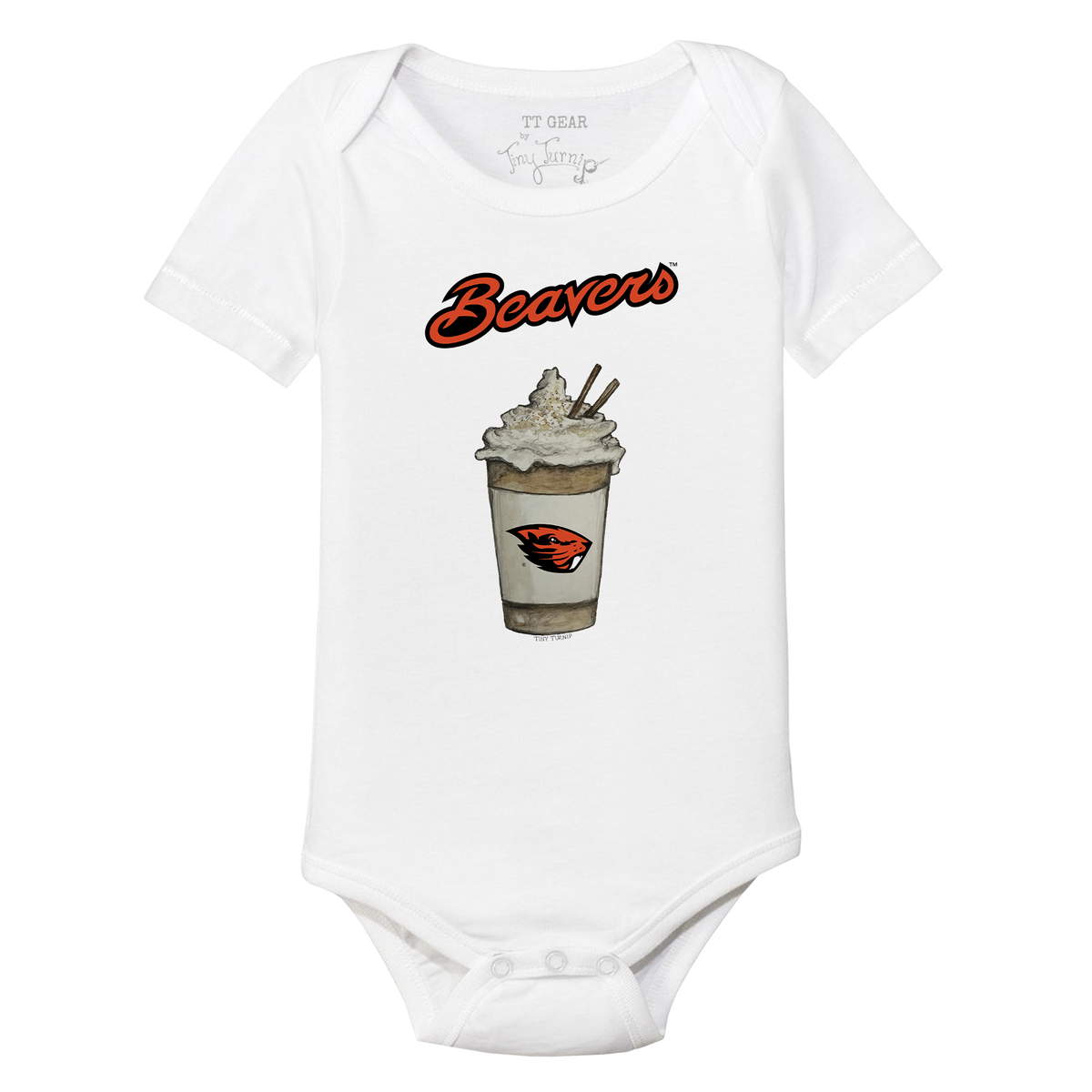 Oregon State Beavers Latte Short Sleeve Snapper