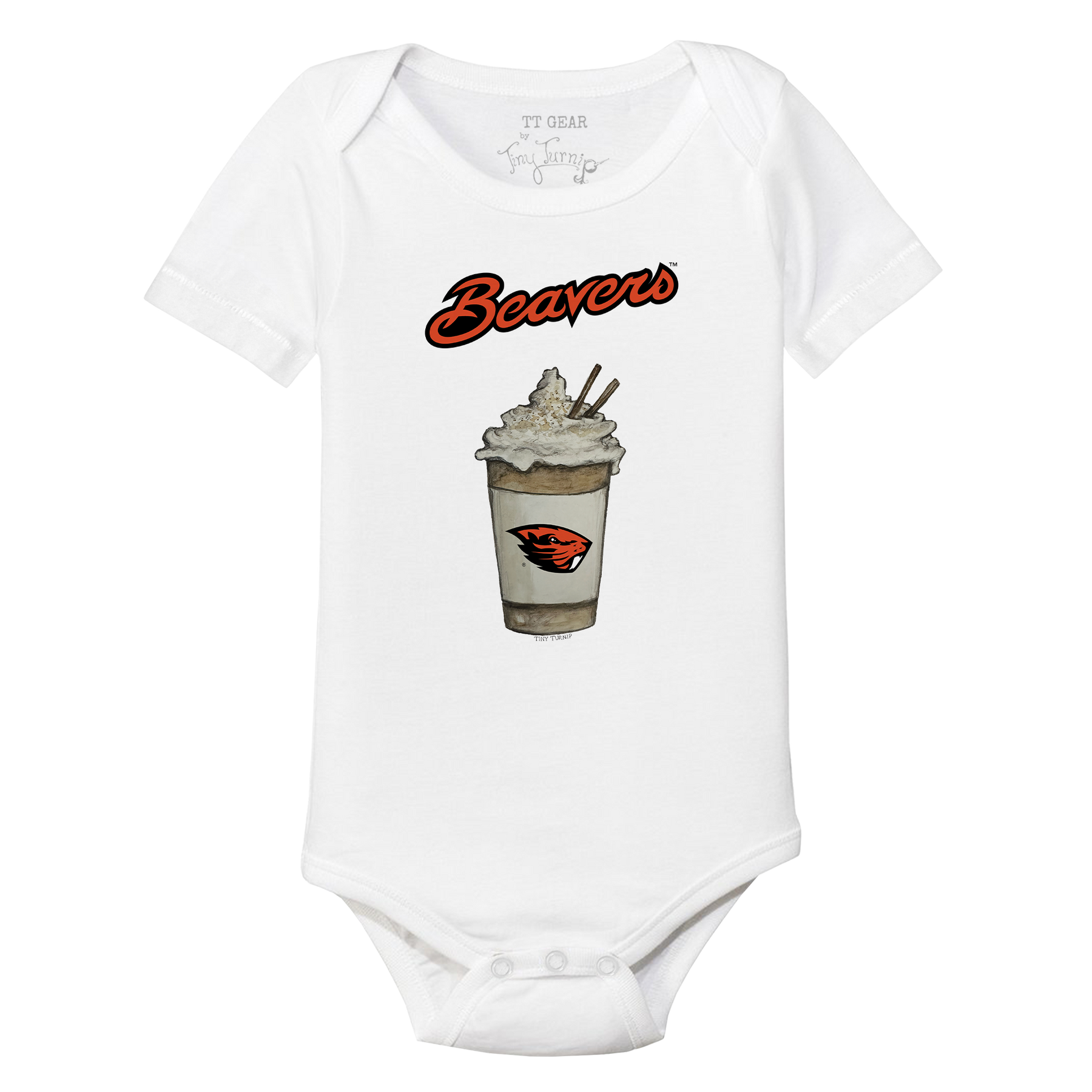 Oregon State Beavers Latte Short Sleeve Snapper