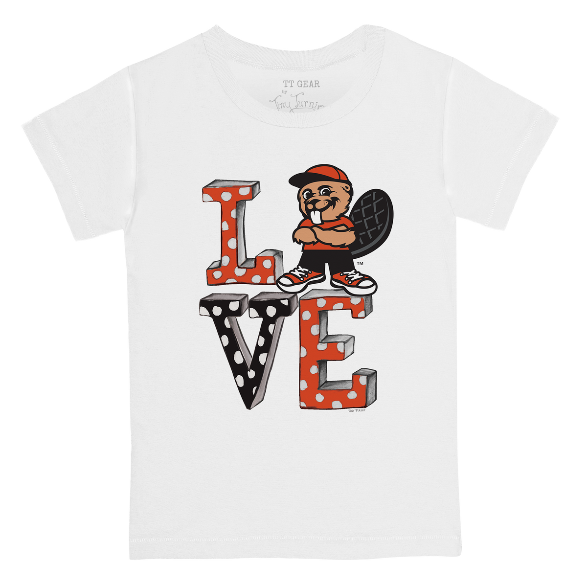 Oregon State Beavers LOVE Kid's Tee Shirt