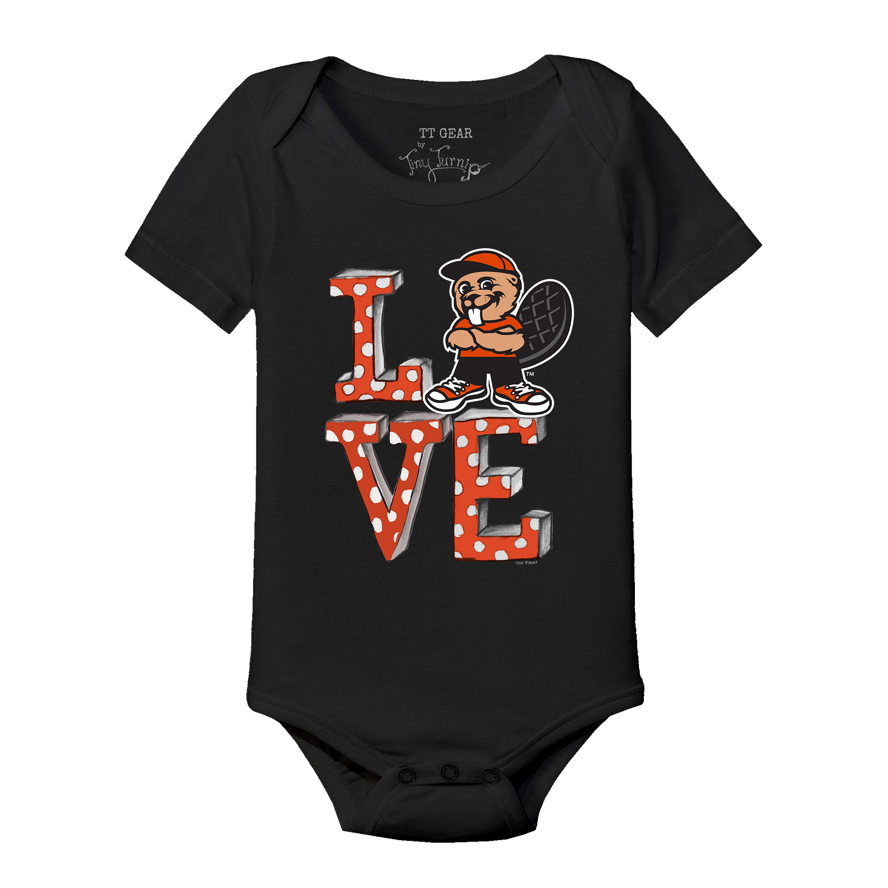 Oregon State Beavers LOVE Short Sleeve Snapper