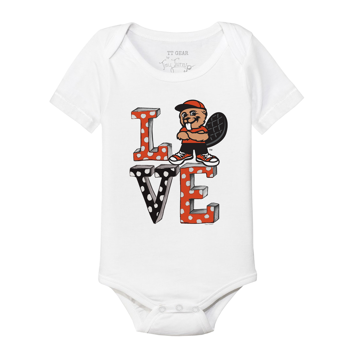 Oregon State Beavers LOVE Short Sleeve Snapper